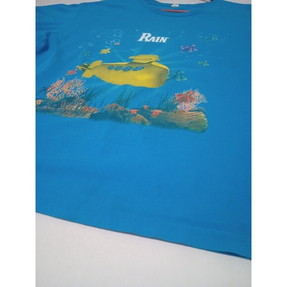 The Beatles Rain Yellow Submarine Shirt XL Cygnus Tag Y2K - Picture 2 of 7